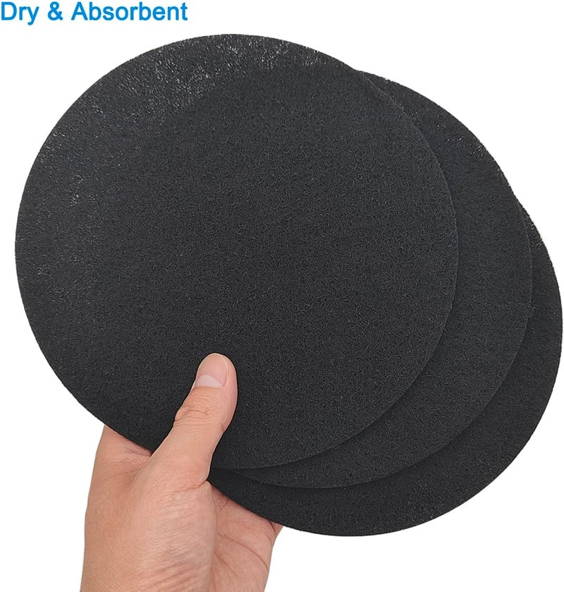 IOUALEY 7.25inch Charcoal Filters for Compost Bucket, 3 Pack Compost Filter for Countertop Bin Pail, Activated Carbon Replacement Filters for Kitchen Compost Bins, Home Bucket Compost Bin Refill, Round - Image 3